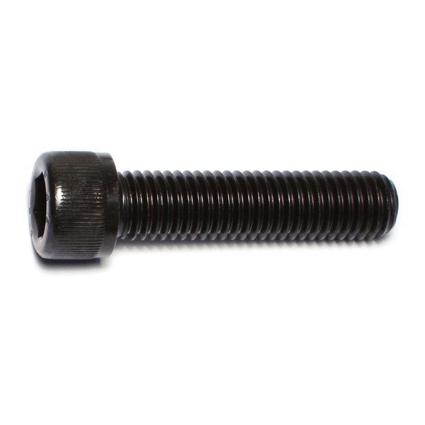 Midwest Fastener M12-1.75 Socket Head Cap Screw, Black Oxide Steel, 50 mm Length, 5 PK 71444
